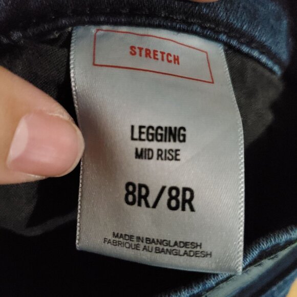 Express Jeans Womens 8R Blue Mid Rise Stretch Legging Stretch Denim - Picture 3 of 12